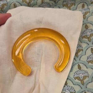Amber Resin Horseshoe Cuff Bracelet - Women's Fashion Bracelet